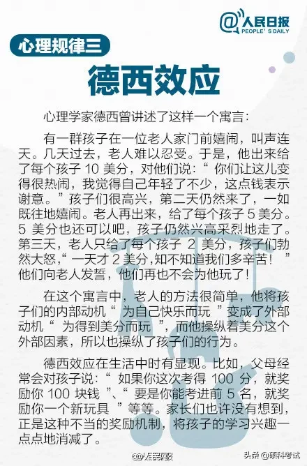 说明: 人民日报发布：把教育做到孩子心坎上，9条心理学规律，家长必备